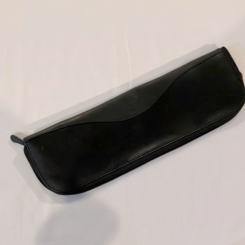 DOPP Tie carrying case black LEATHER